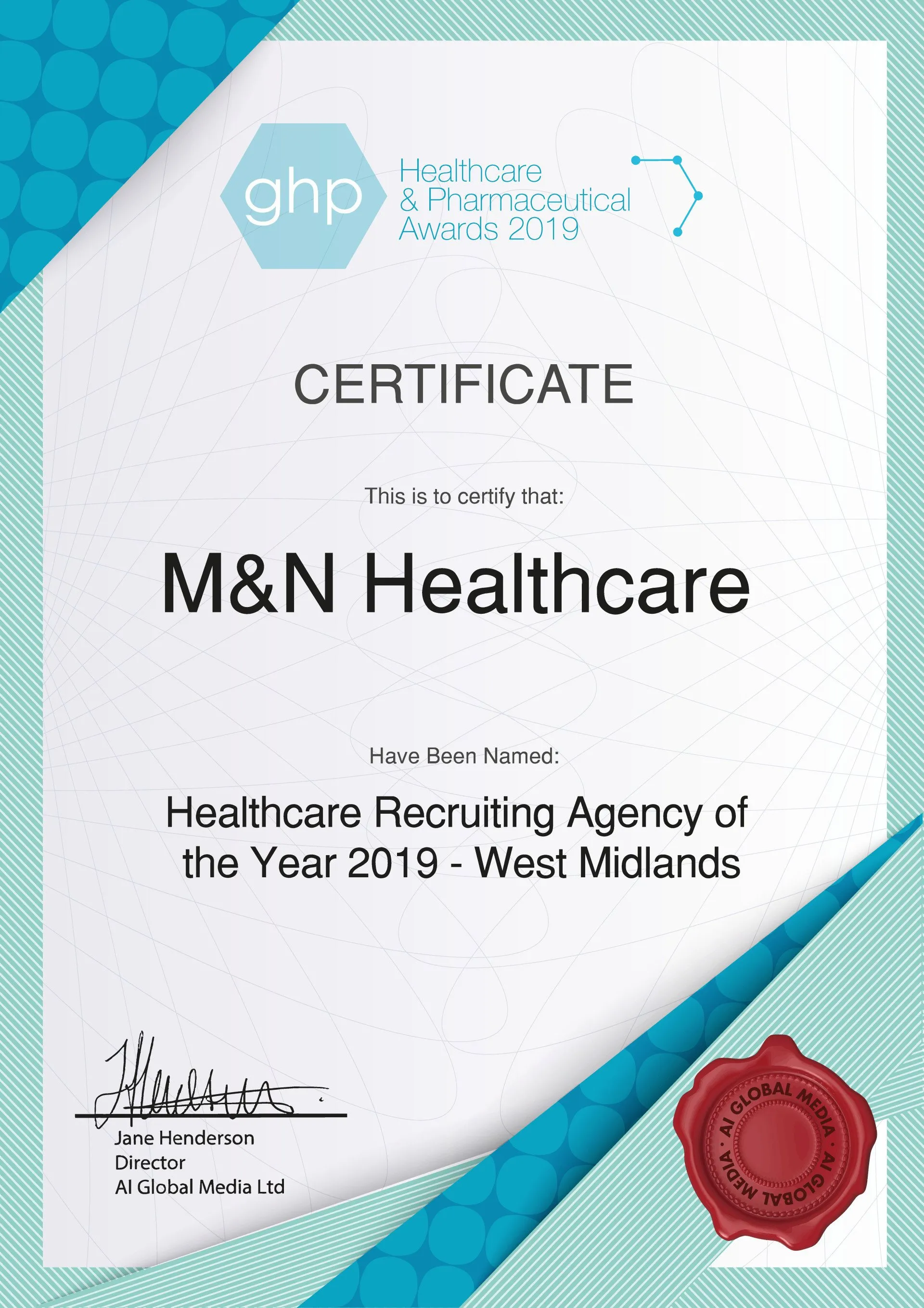 Healthcare Recruitment Agency of the Year 2019